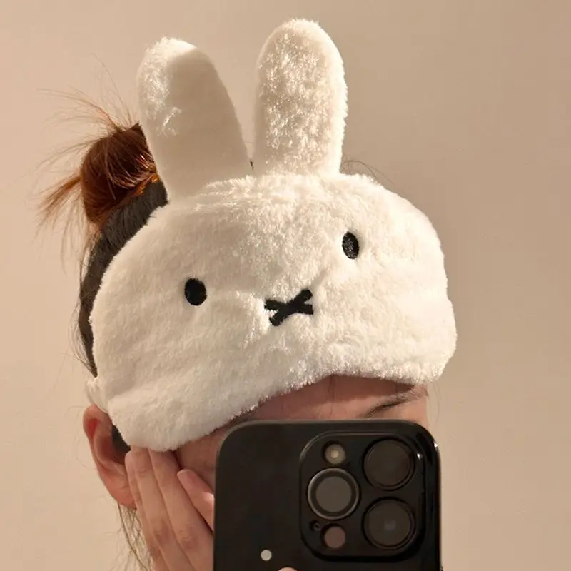 

Cute Miffy Plush Shade Eye Mask Female Sleep Dedicated Student Lunch Break Sleep Relieve Eyestrain Eye Mask Cute Lovely Kawaii