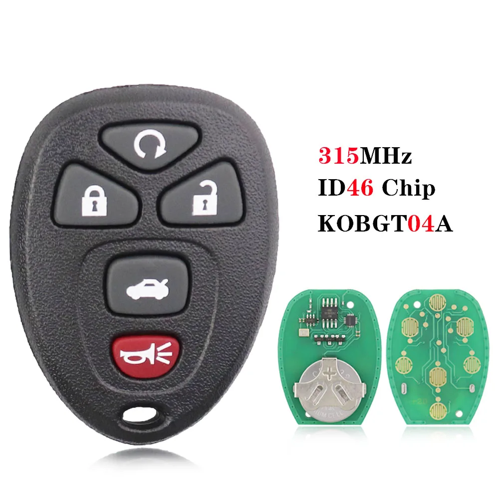 315Mhz For Chevrolet GMC Tahoe Traverse Acadia Yukon XL 2007 - 2014 Remote Car Key For Cadillac Buick Terraza OUC60270 KOBGT04