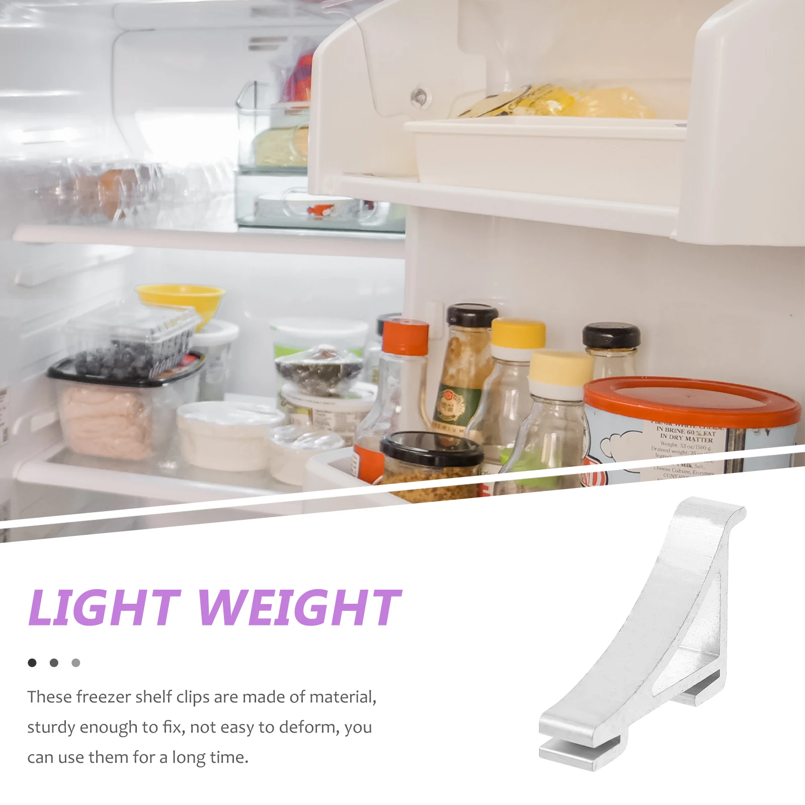 

8pcs Freezer Shelf Clips Refrigerator Hooks Adjustable Cooler Shelf Supports Sturdy Material Fits Most Fridges Easy