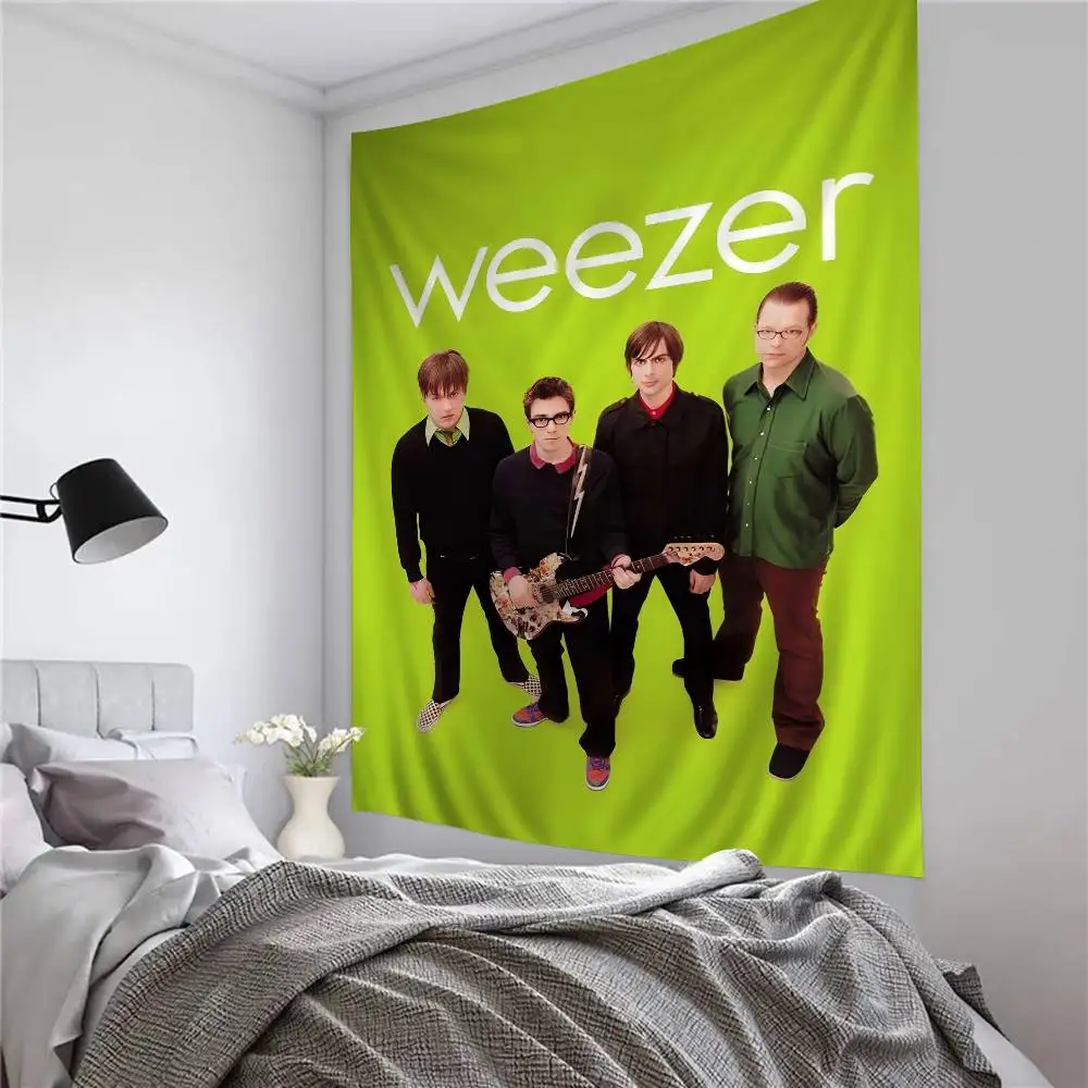 Weezer Musikband zum Aufhängen, böhmischer Wandteppich, zum Aufhängen, Tarot, Hippie, Wandteppiche, Wohnheim, Heimdekoration