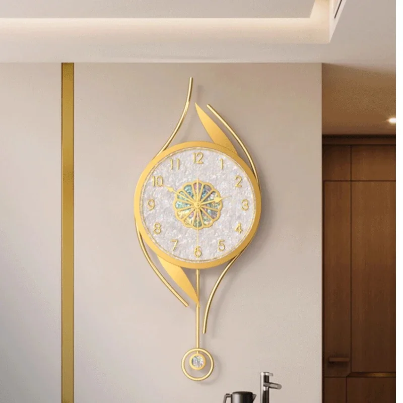 

*-*Luxury Restaurant Minimalist Wall Watch Large Nordic Fashion Horloge Room Decorations Art Mural Wall Clocks Led Modern Interi