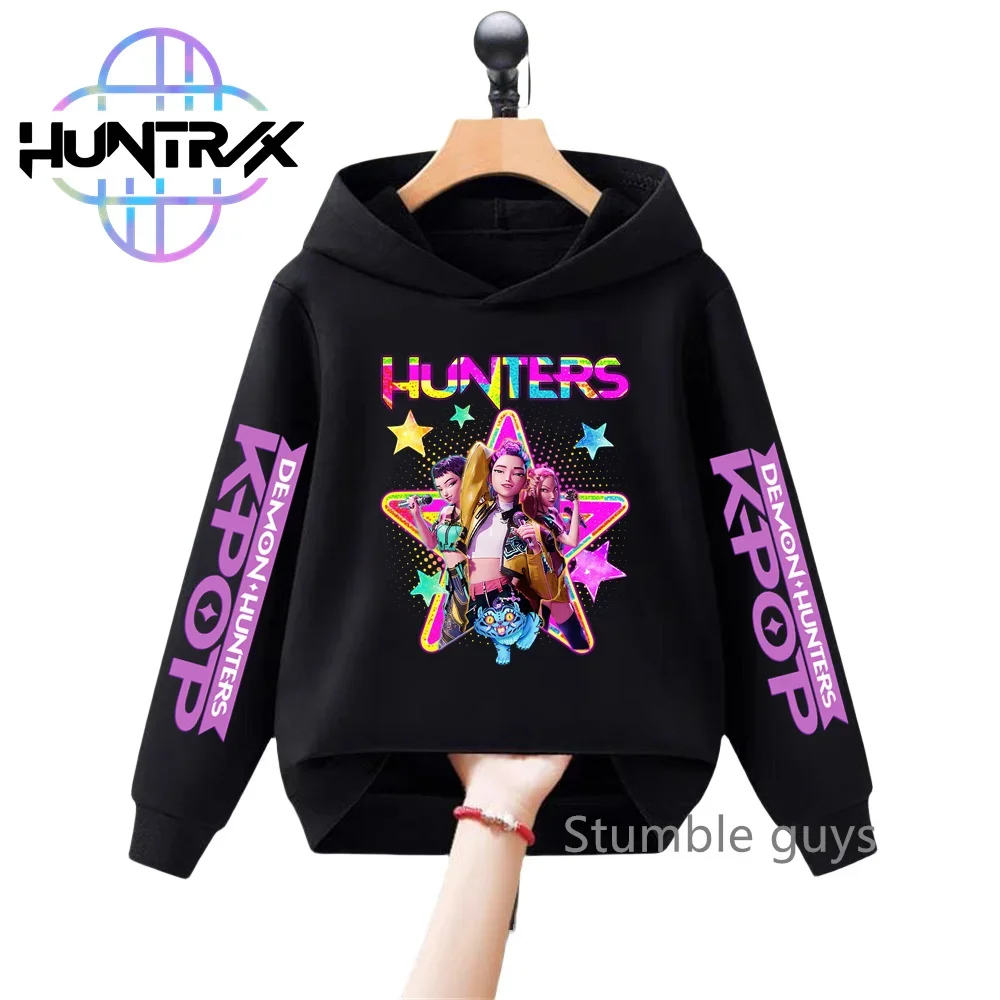

Autumn KPop Demon Hunters Hoodie Kids Boys Girls Long Sleeve Sweatshirt Sportswear Anime Clothes Trendy