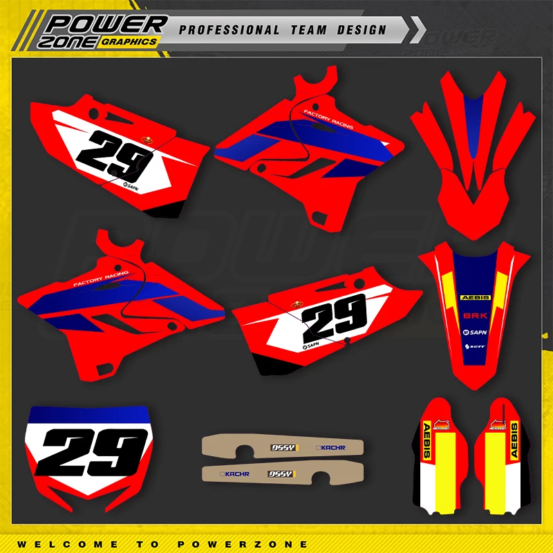 

PowerZone Custom For YAMAHA 2021 2020 2019 -2015 YZ125-250 2016-2020 2021 YZ250X Team Graphics Backgrounds Decals Stickers Kit