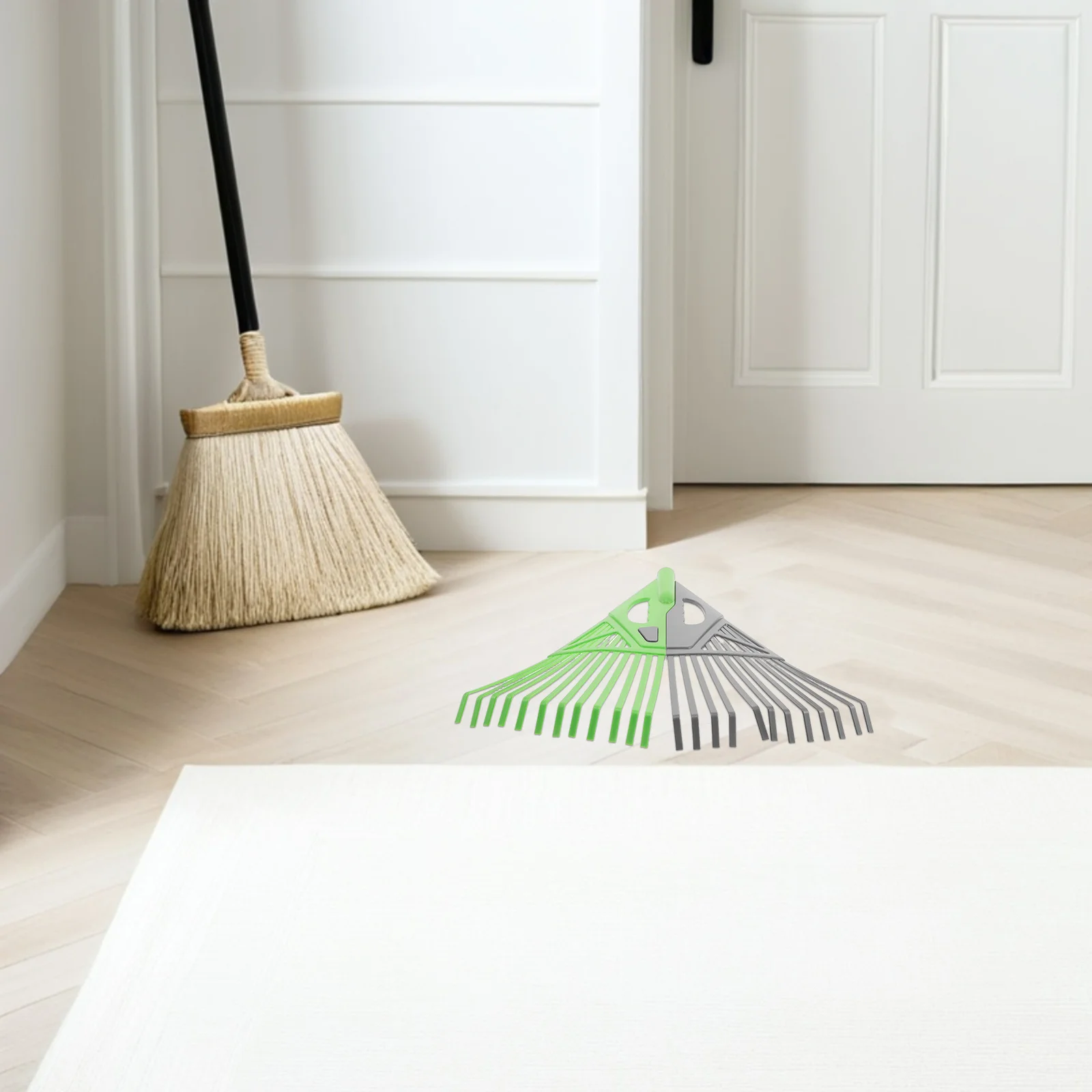 رأس حديقة بلاستيكي خفيف الوزن من أوراق الحديقة لسرير الزهور العشبية وتنظيف أشعل النار البلاستيكية الصغيرة لحطام الأوراق - ساحة #1