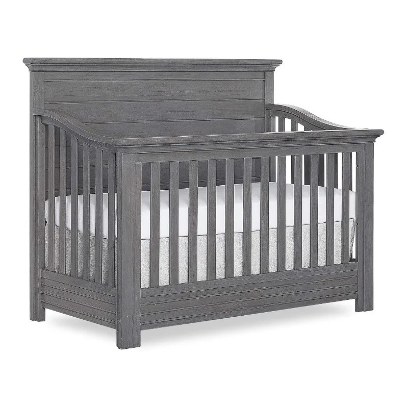 5-in-1 Full Panel Convertible Crib in Weathered, Greenguard Gold Certified 58.75x31.25x46.5 Inch (Pack of 1)