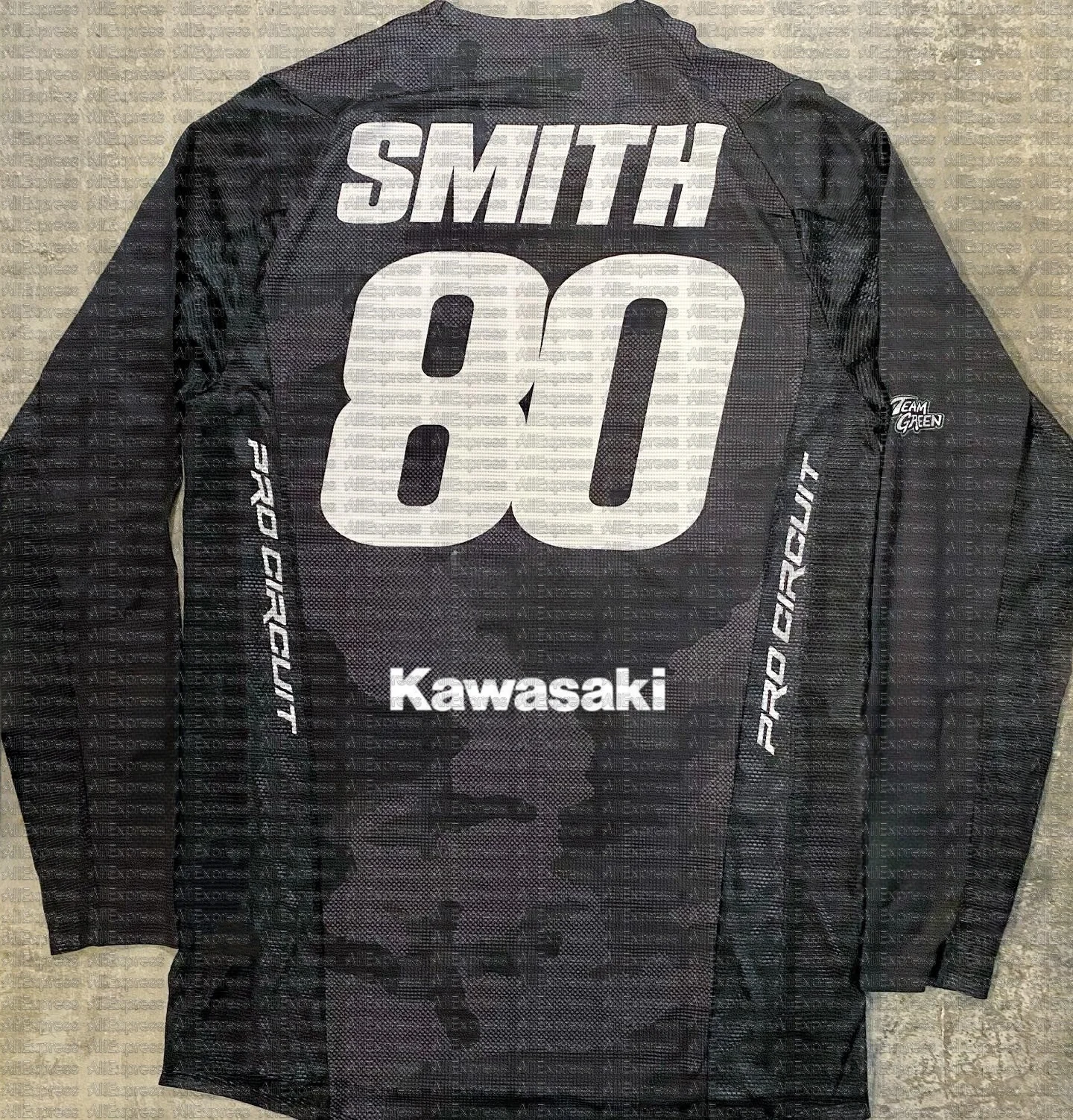 

#80 Smith Kawasaki Motorcycle Championship Long Slevee Jersey Men's Oversized Breathable Motocross Riding Suit Sports Top 25/26