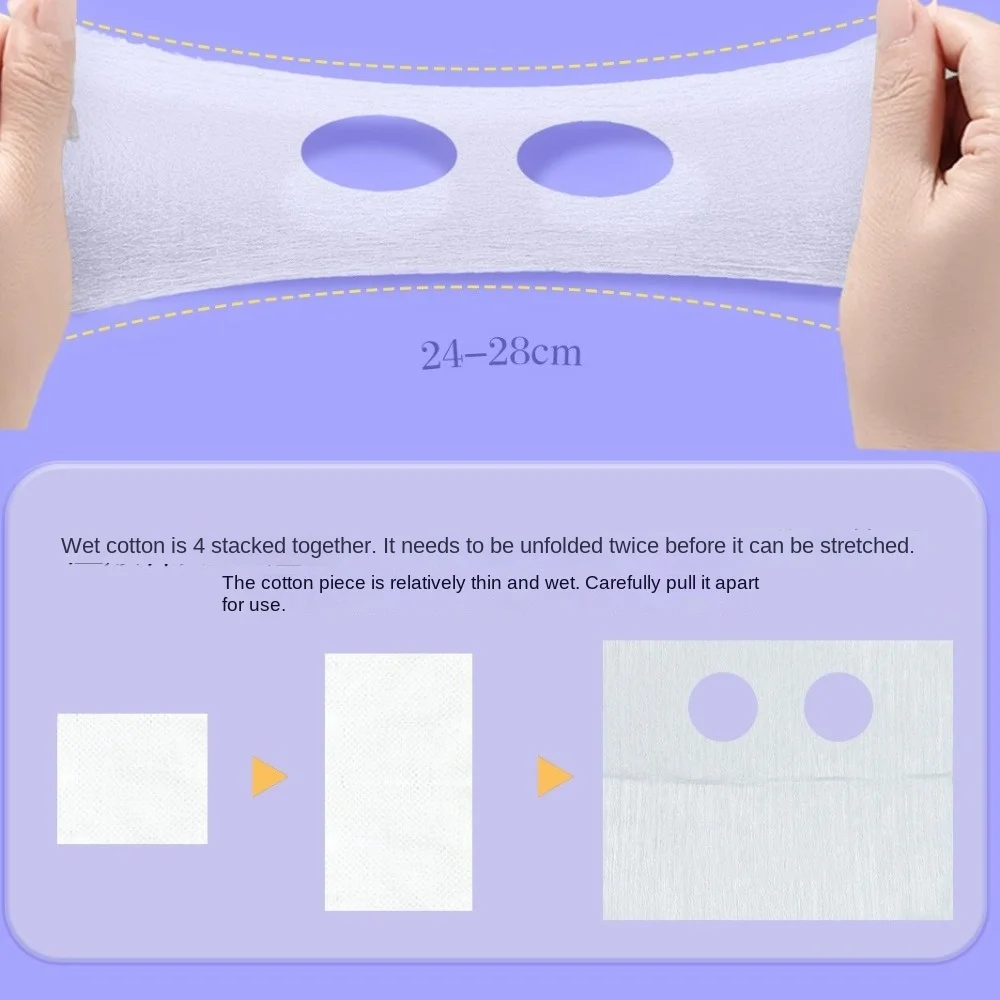 210/240 Uds gasa elástica para momia compresa húmeda toallita de limpieza desechable grado cosmético 3 en 1 máscara de algodón desechable