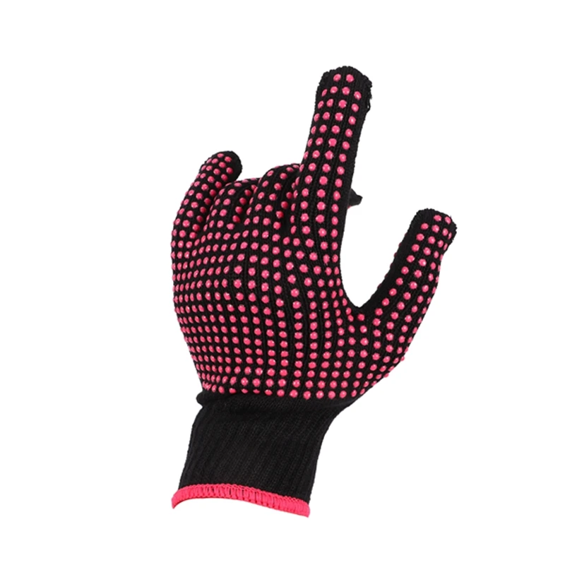 على الوجهين مكواة فرد الشعر الشباك تونغ تصفيف الشعر مقاومة للحرارة قفازات الاصبع أدوات صالون الشعر قفازات الشواء في الهواء الطلق