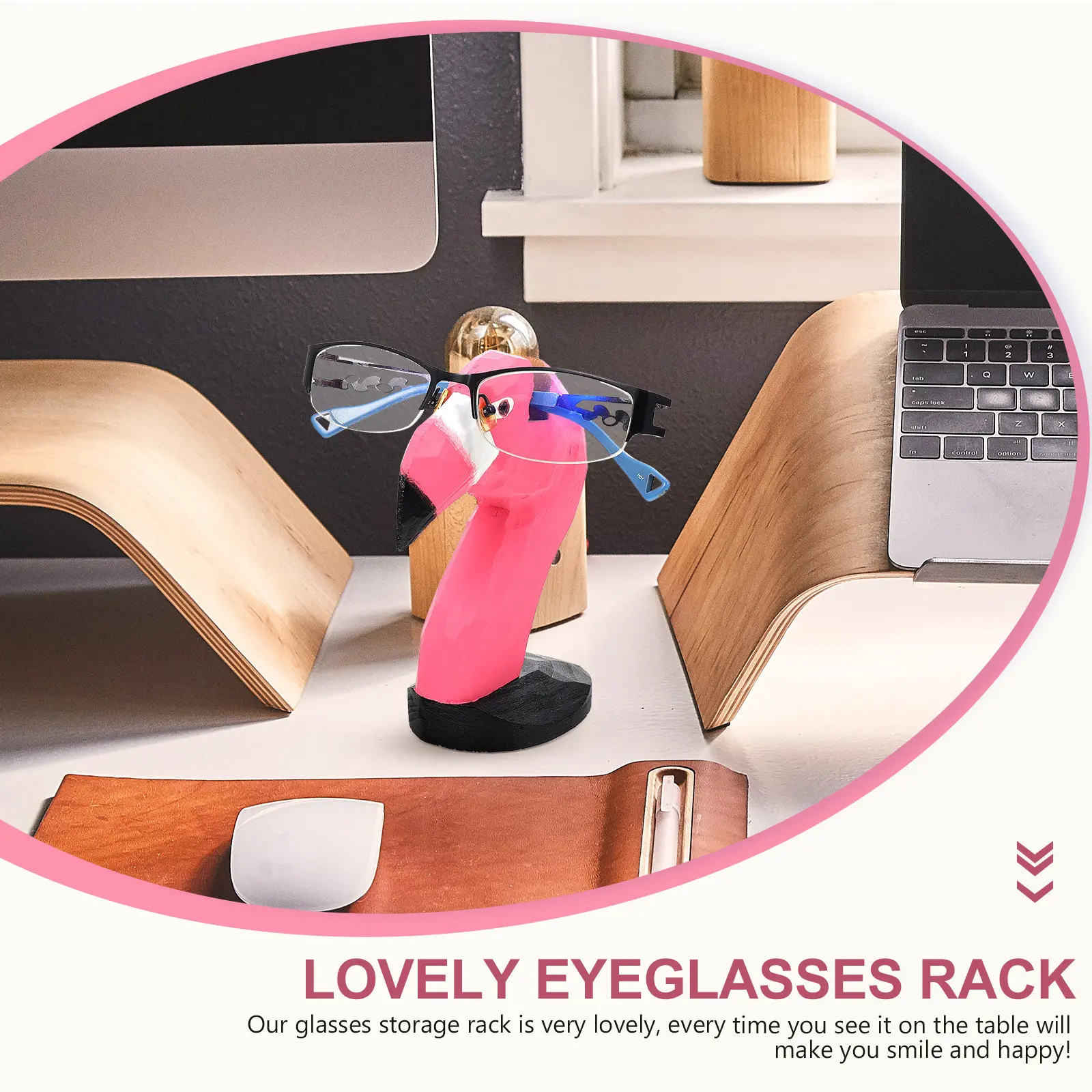 Adorable Wooden Animals Glasses Holder Compact Desktop Display Rack for Eyeglasses and Sunglasses Storage Space Saving Craft
