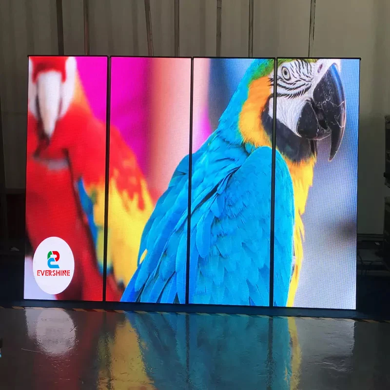 

DIY Movable Indoor Mirror Standing P2.5 1920x640mm Screen Wireless RGB Full Color HD Advertising Led Poster Video Display Screen