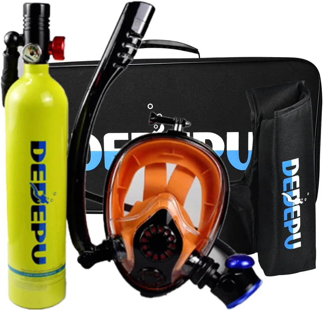 Portable Lung Tank Kit with Dot Marked Oxygen Cylinder Set with Combo Valve Portable Diving Gear for Underwater Diving Equipment