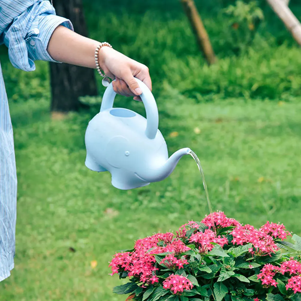 

2Pcs Elephant Watering Can Portable Cartoon Kids PP Plant Devices Gardening Tool Flower Sprinkler Practical Gift