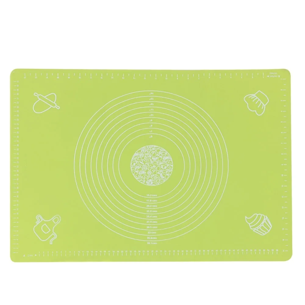 Square Flat Dough Mat Anti-slip Bottom Food Grade Silicone Non-stick Sheet Scale Mark Printed Non-stick Coating Kitchen Work Pad