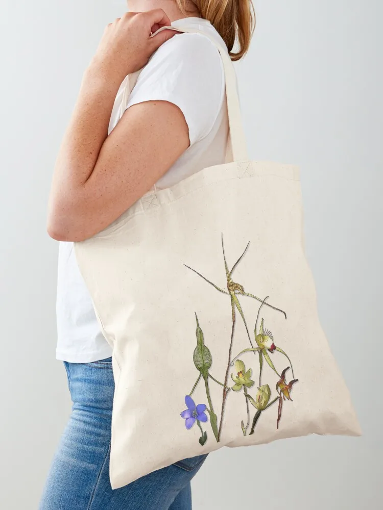 

Orchids of Australia 2 Native orchids of Western Australia Tote Bag Reusable bags Canvas Customizable tote bag