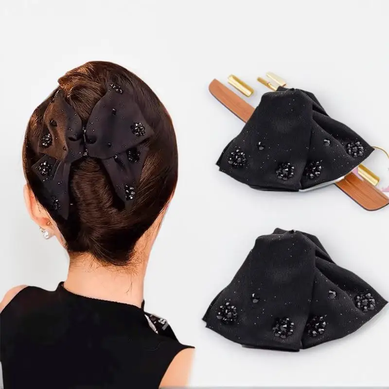 أنيقة كبيرة الراين القوس مشبك شعر السلطعون اللؤلؤ دبابيس الشعر النساء الفتيات الحلو حلية شعر مقاطع الشعر موضة إكسسوارات الشعر #5