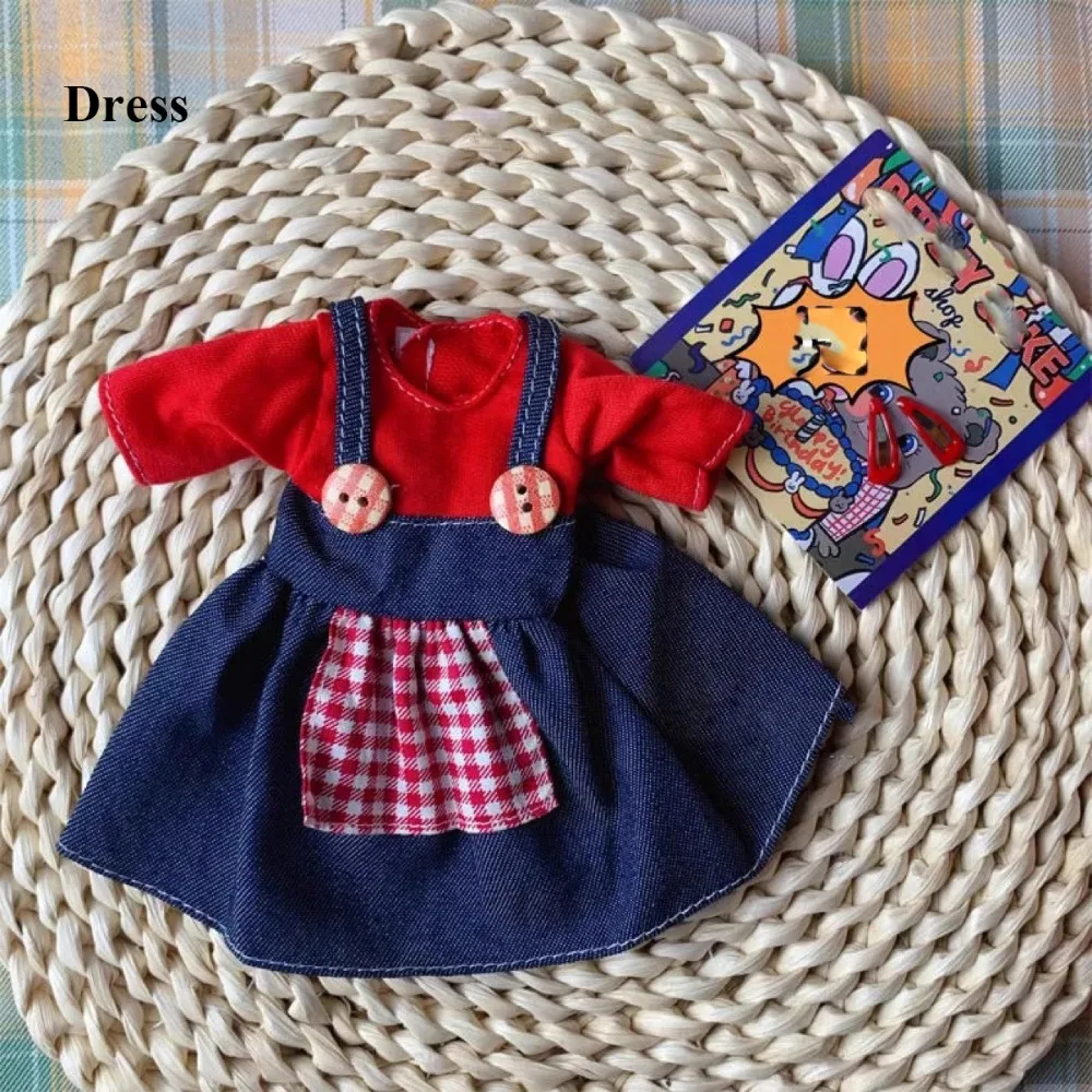 

Handmake Doll Elegant Dress Fashion with Headwear Bags Beret Jeans Skirt Clothes Mini Cute for 1/6 BJD 30cm Dolls
