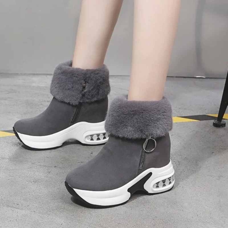 Winter Women Warm Sneakers Platform Snow Boots 2024 Ankle Boots Female Causal Shoes Ankle Boots for Women Lace-up Ladies Boots