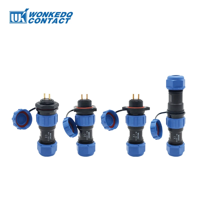 SP17 Panel Mount Waterproof Connector IP68 2/3/4/5/6/7/9/10 Pin Back Nut Male Female Set Socket Aviation Plug Wire Connector