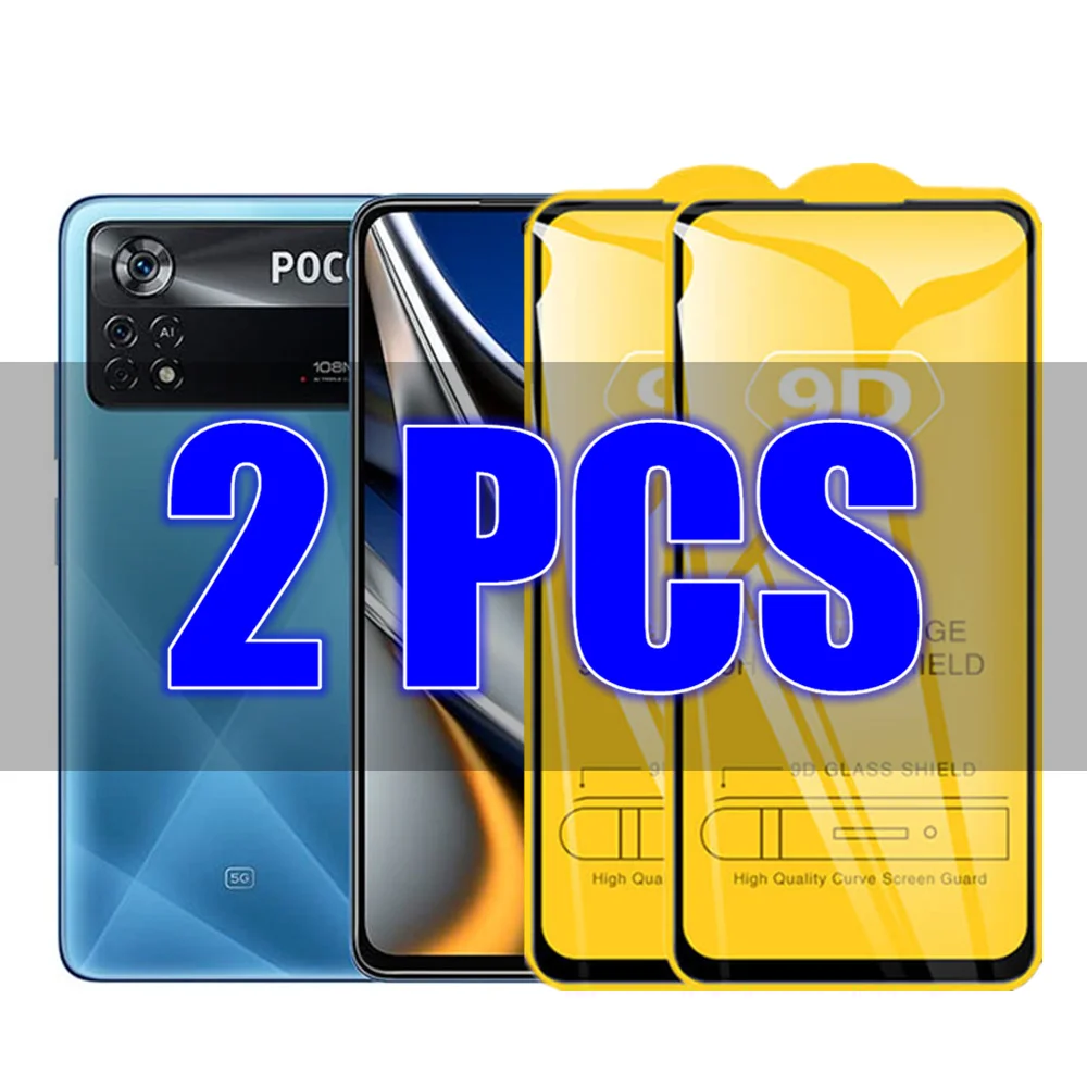 

2Pcs 9D Glass For Xiaomi Poco X4 Pro Protective Glass For Poco Poko Pocco Little X4Pro X 4 Pro 4Pro X4 Pro 5G Screen Protector