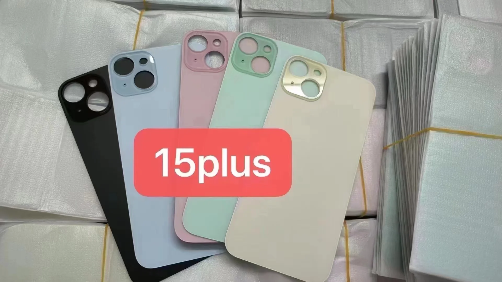 Whole sale OEM 15&15Plus  together back glass with Sapphire mirror,with magnet