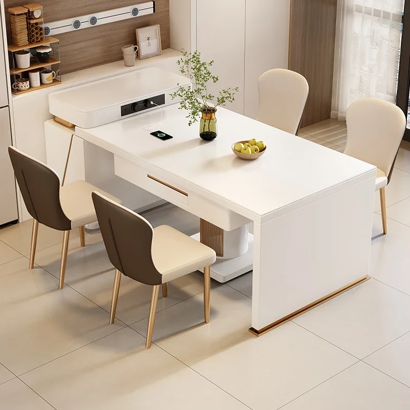 Dining room furniture Slate dining table Island mahjong table integrated dual-purpose modern simple home restaurant