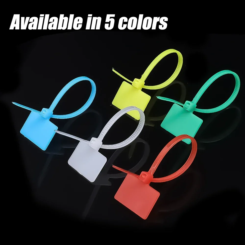 Nylon Cable Labels Marker Ties Self Locking Zip Ties Cord Tags Wire Management Plastic Ring Tie Marking Cable Winder Home Office