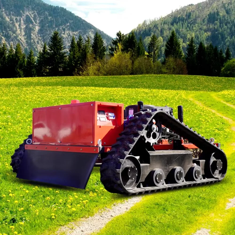 Factory Hot-Selling Tracked Lawn Mower - High-Quality Four-Stroke Garden Tool with Wide Cutting Range