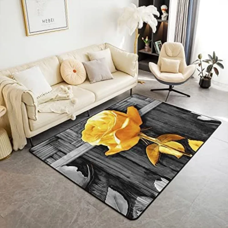 Large Non-Slip Area Fashion Rug Waterproof Big Carpet for Living Room Bedroom Home Decor Easy Clean Durable Floor Mat Indoor Use