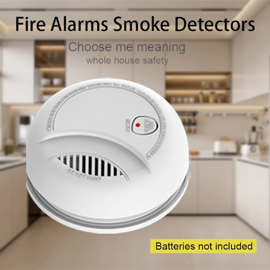 Smoke Detector Fire Alarm 10 Year Life Smoke Sensor For Home Security Smoke Alarm Photoelectric Sensor Battery Powered