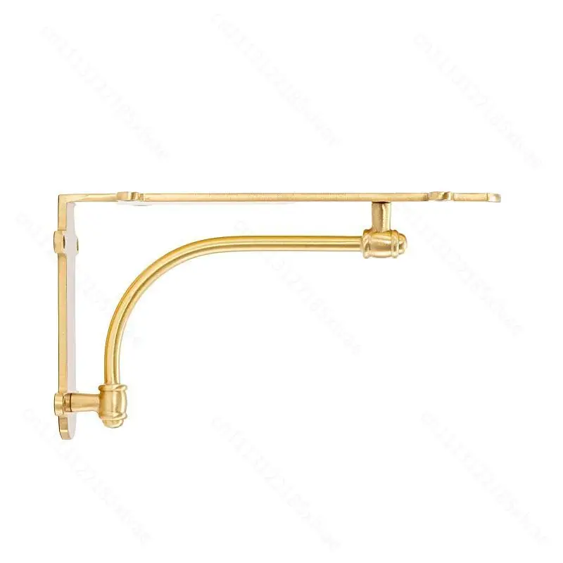 Vintage Brass Triangle Wall‑Mounted Shelf Brackets Heavy‑Duty Industrial Shelving Hardware Organizer Accessories Decorative