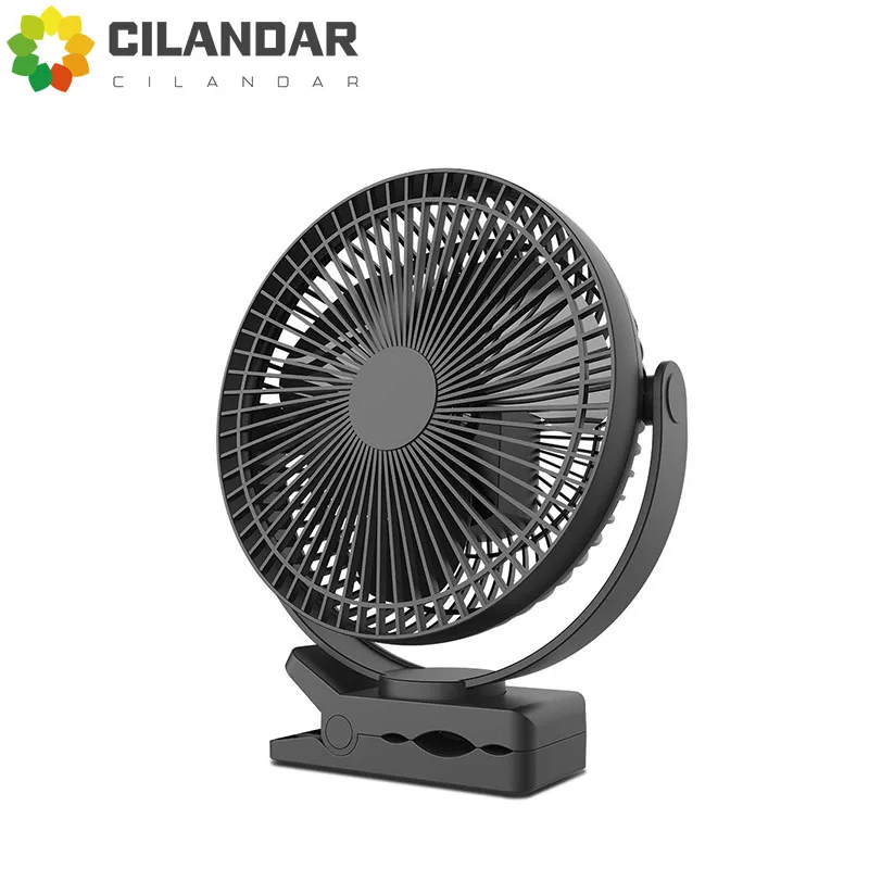 2025 новый 8-дюймовый небольшой вентилятор, USB-зарядная станция, зажим на вентилятор, офисный рабочий стол, небольшое домашнее хозяйство, общежитие, портативный электрический вентилятор