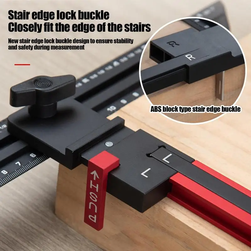 

Stair Tread Template Step Gauge Jig Portable Stair Tread Template Gauge Accessories For Cutting Drywall Risers Partitions