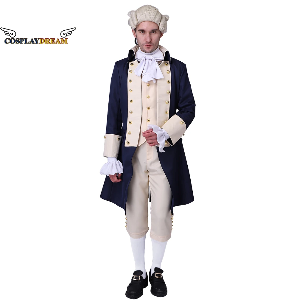 

Musical Hamilton Cosplay Colonial Hamilton Costume Adult Men Uniform Outfit Coat Pants Vest Shirt Set George Washington Uniform