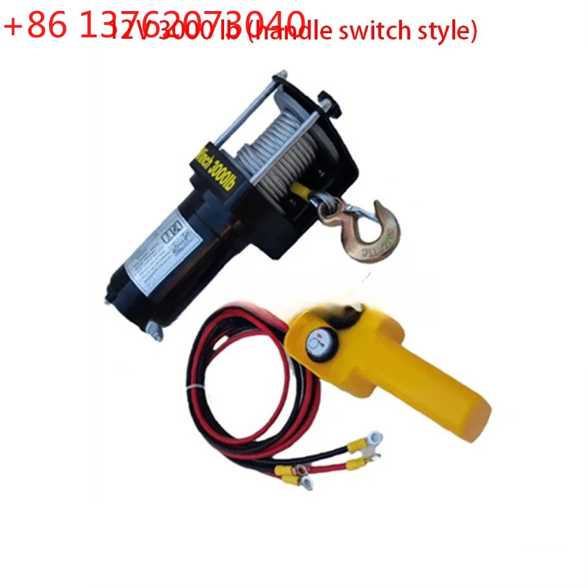 

Vehicle Self-rescue Off-road Winch 3000lbs 12V 24V Electric Winch For Vehicle Crane 3000 Lbs Handle And Remote Control Style