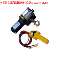 Vehicle Self-rescue Off-road Winch 3000lbs 12V 24V Electric Winch For Vehicle Crane 3000 Lbs Handle And Remote Control Style
