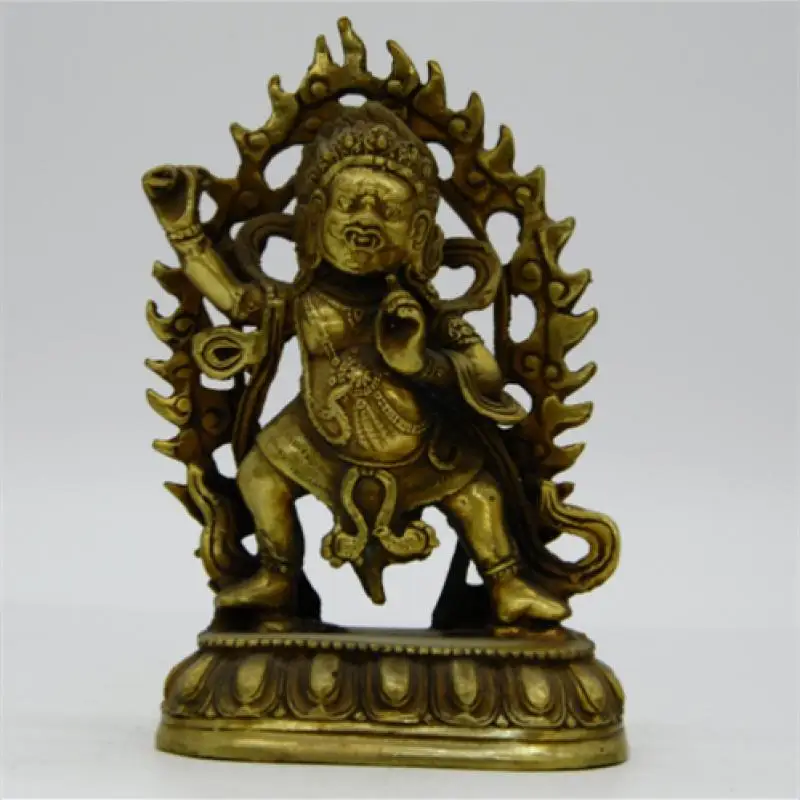 

Delicate Old Chinese Collection of Handmade Brass Vajra Hand Buddha Statue Antique Ornament