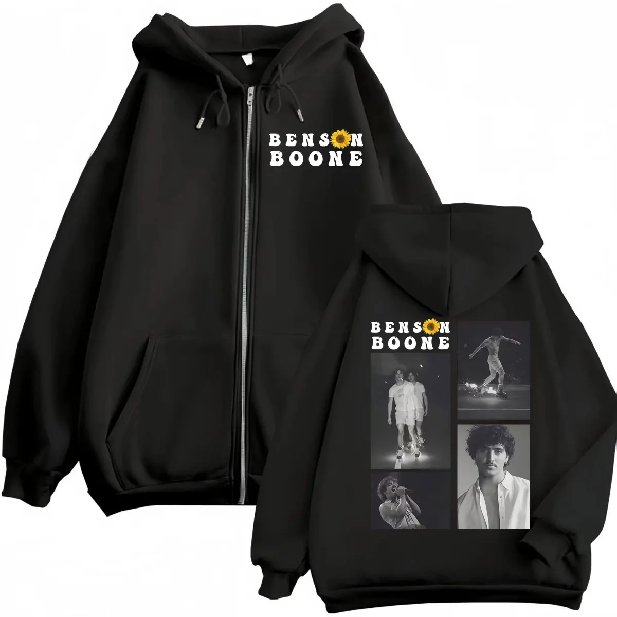 

Singer Benson Boone Graphic Zipper Hoodies American Heart World Tour 2025 Zip Up Sweatshirts Mens Women Fashion Retro Pullovers