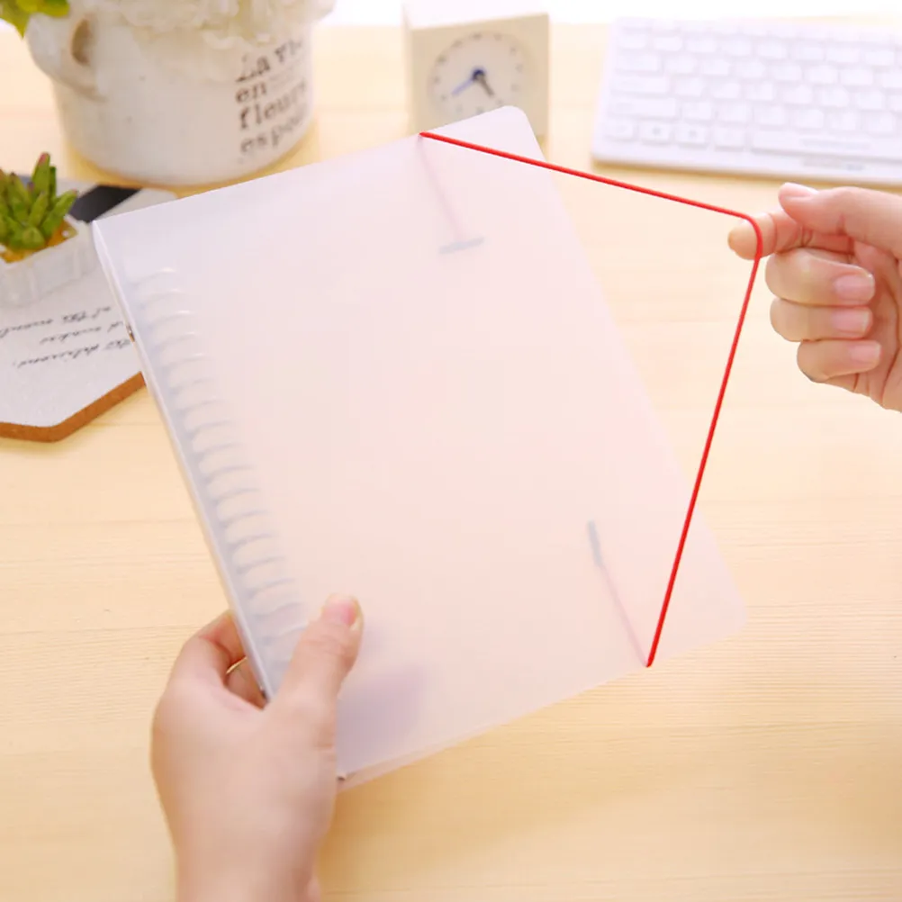 

B5 Plastic Loose Leaf File Folder Transparent Round Ring Binder for Document Organization Office School Use File Folders