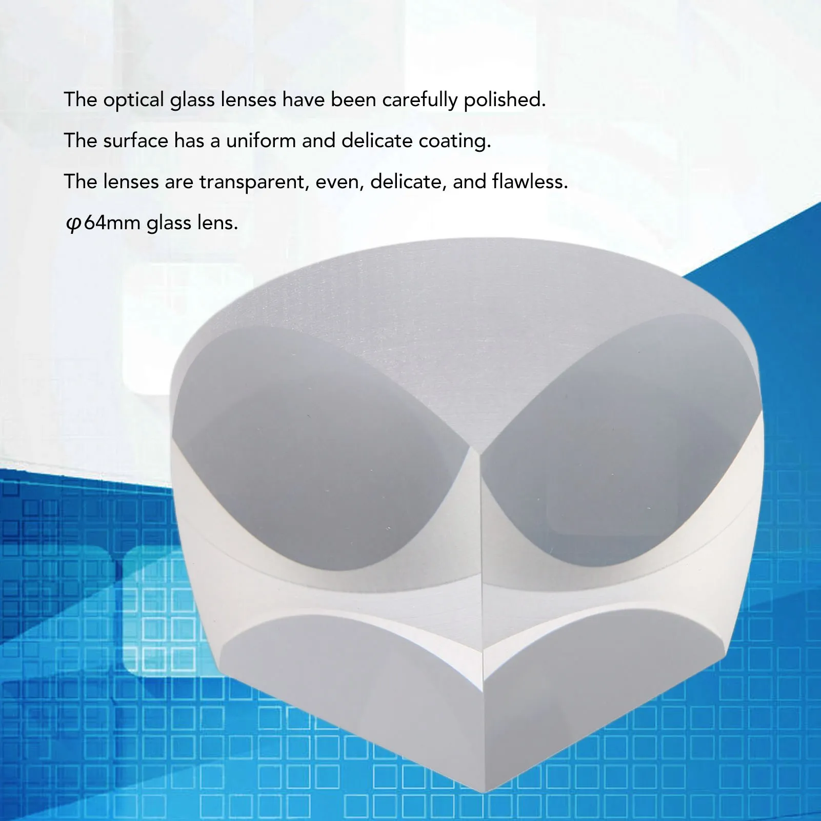 Corner Cube Prism 64mm Optical Glass Total Station Corner Cube Prism Accessory for Replacement Total Station Corner Cube Prism