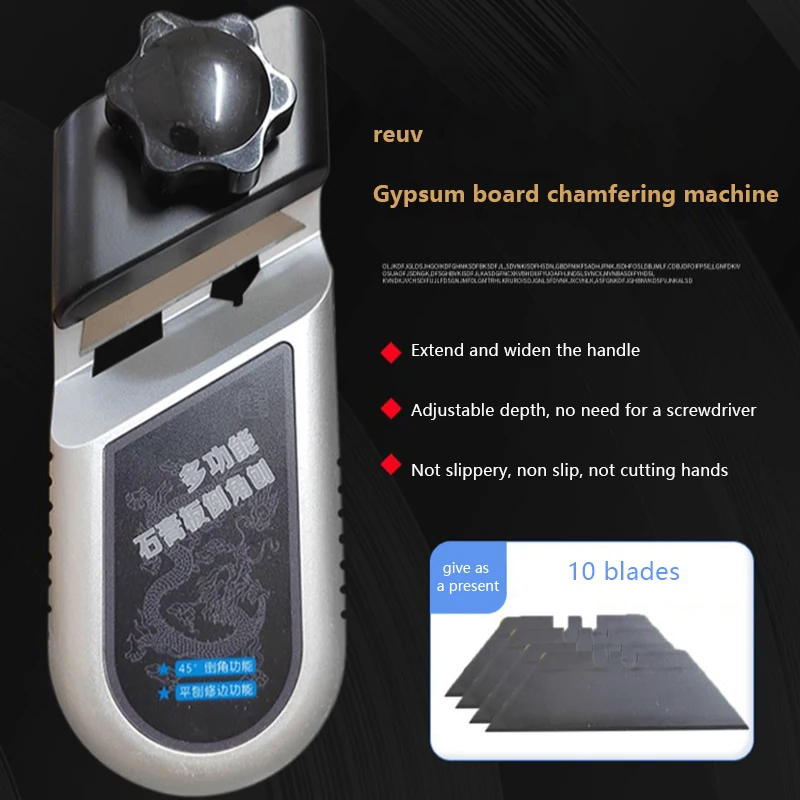 Board Planer Manual Gypsum Right Angle Tool Woodworkin Gypsum Board V-shaped Chamfer Bevel Double Groove 45 Degree Trimming Tool