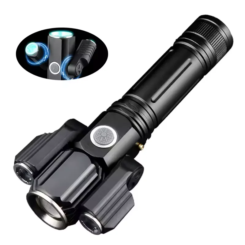 ZK30 USB Rechargeable Flashlight Led Waterproof Bicycle Front Light Adjustable Zoom Tactical Flashlights for Bicycle