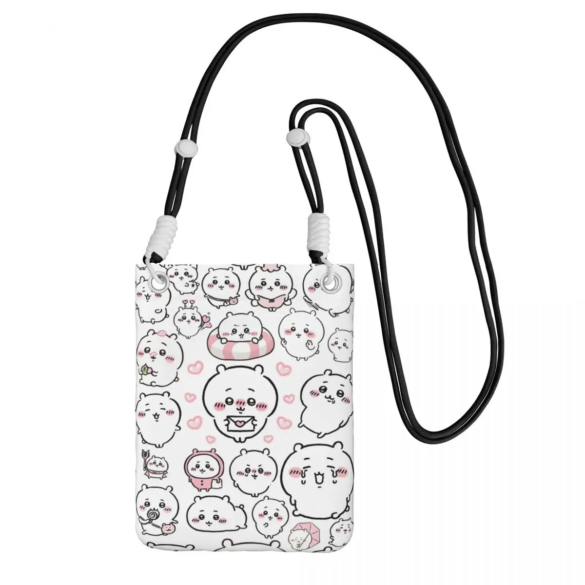 

Модная сумка для мобильного телефона Chiikawa на заказ для женщин и мужчин, сумка через плечо с милыми животными, парк развлечений, съемный плечевой ремень