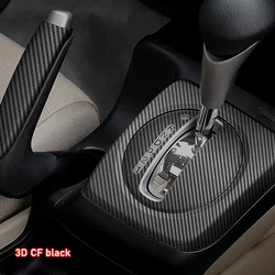 Autocollant intérieur de voiture en fibre de carbone noir, boîte de vitesses, film de protection pour Honda Civic 8th Isabel 2004-2011, autocollant de panneau de vitesse