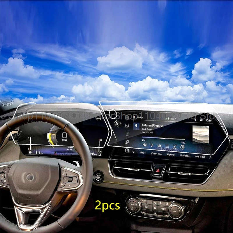 PET Screen protector film For Chevrolet Trax ACTIV/LT/2RS 2024 2025 11inch gps Navigation and Dashboard anti-scratch Accessories