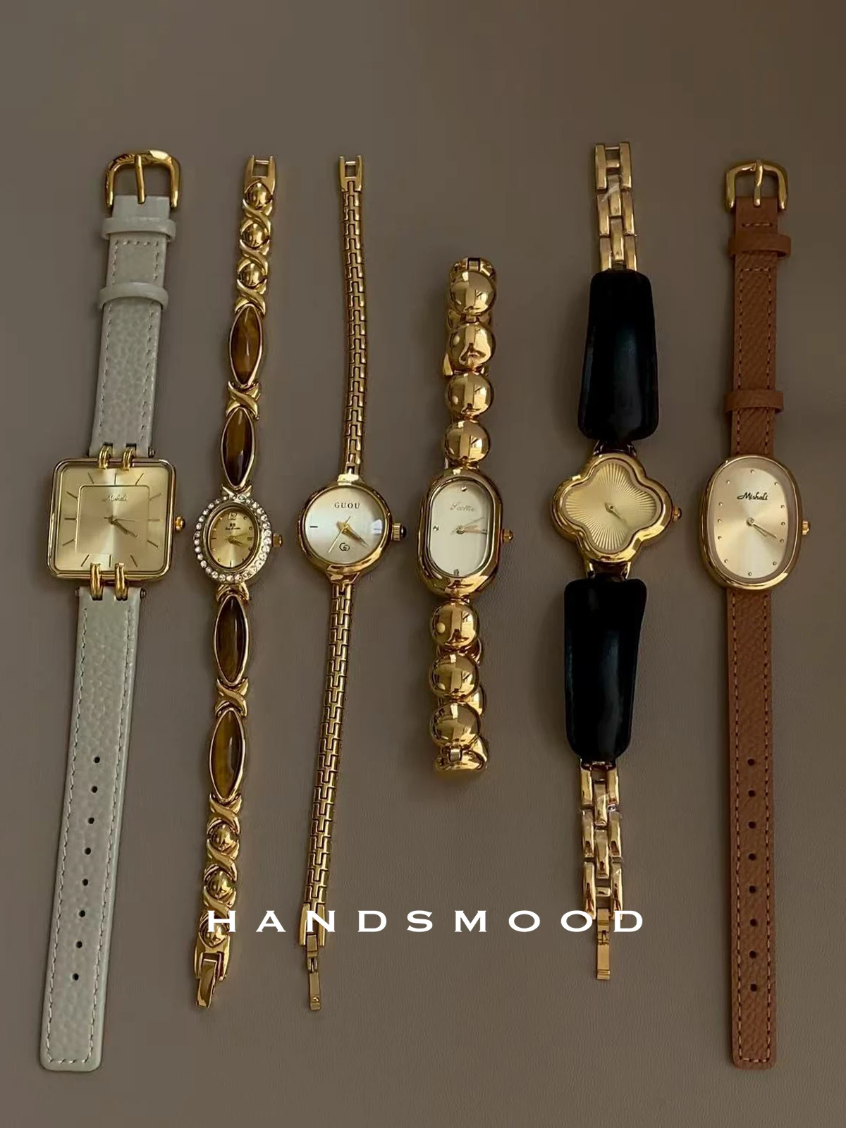 

High-end luxury ladies' watch Exquisite and stylish elegance 22mm gold watch Niche vintage wristwatch Women's quartz timepiece