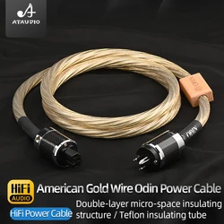 HiFi Odin Gold Power Cord Hi-end OCC Mixed Silver  Power Cable with AU/US/EU Standard Power Cable for Filter Amplifier