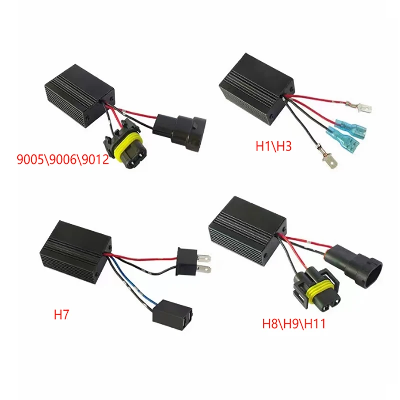 

1 Pair H7 H8 H11 9005 HB3 9006 HB4 LED Bulb Decoder Resistor LED Canbus Error Canceller Wire Harness Adapter For Car Headlight