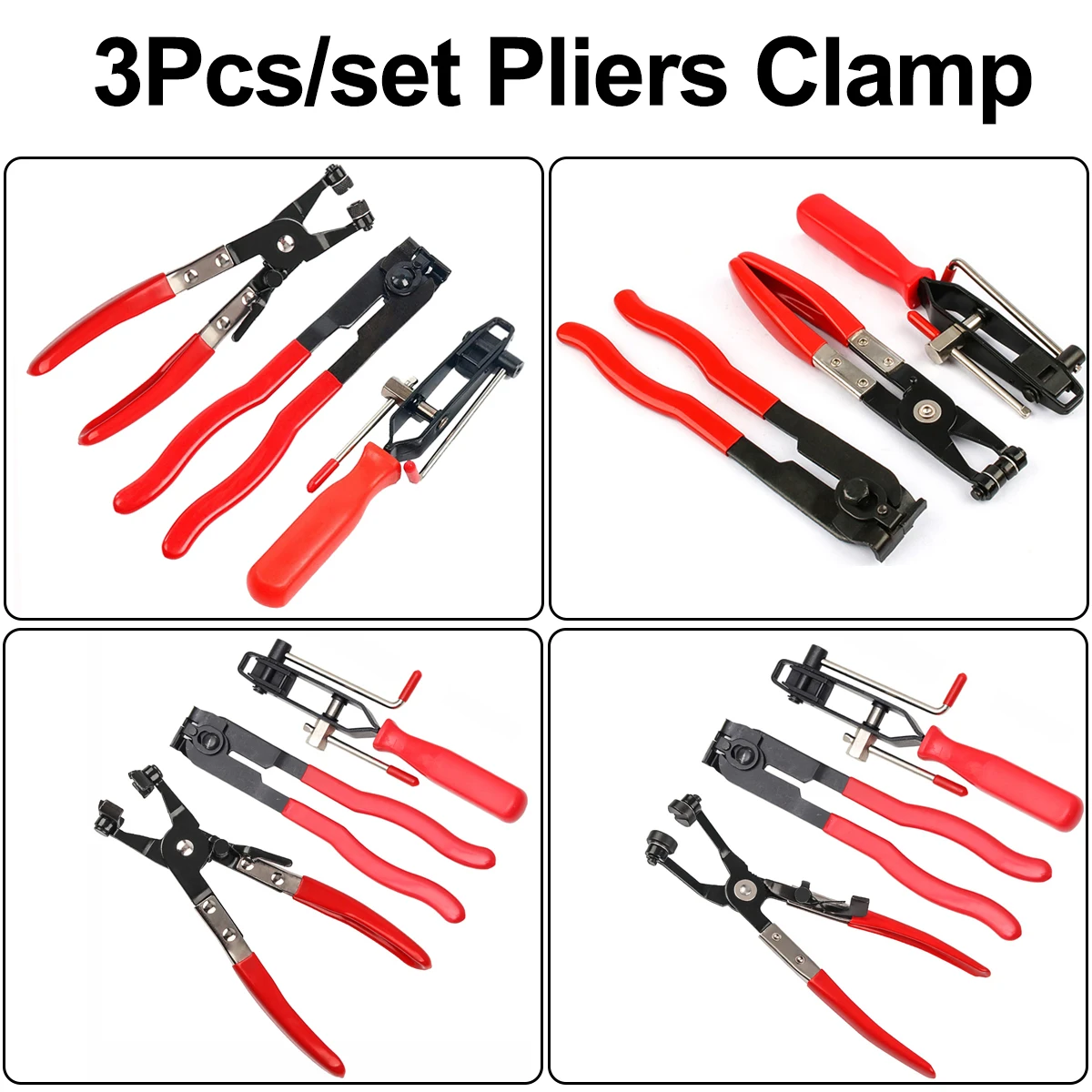 3pcs/set CV Joint Boot Clamp Pliers Tool Dustproof Boot Bundle Clamp Hoop Belt Plier Car repair Use With Coolant Hose Fuel Clamp