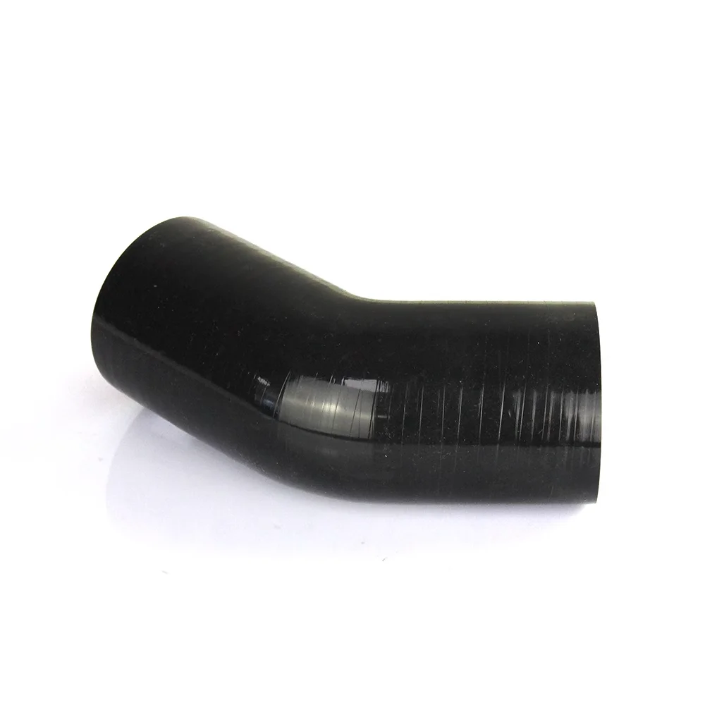45 Degree Silicone Tubing Hose Elbow Reducer Intercooler Turbo Air Intake Pipe Coupler Reducer Black Universal