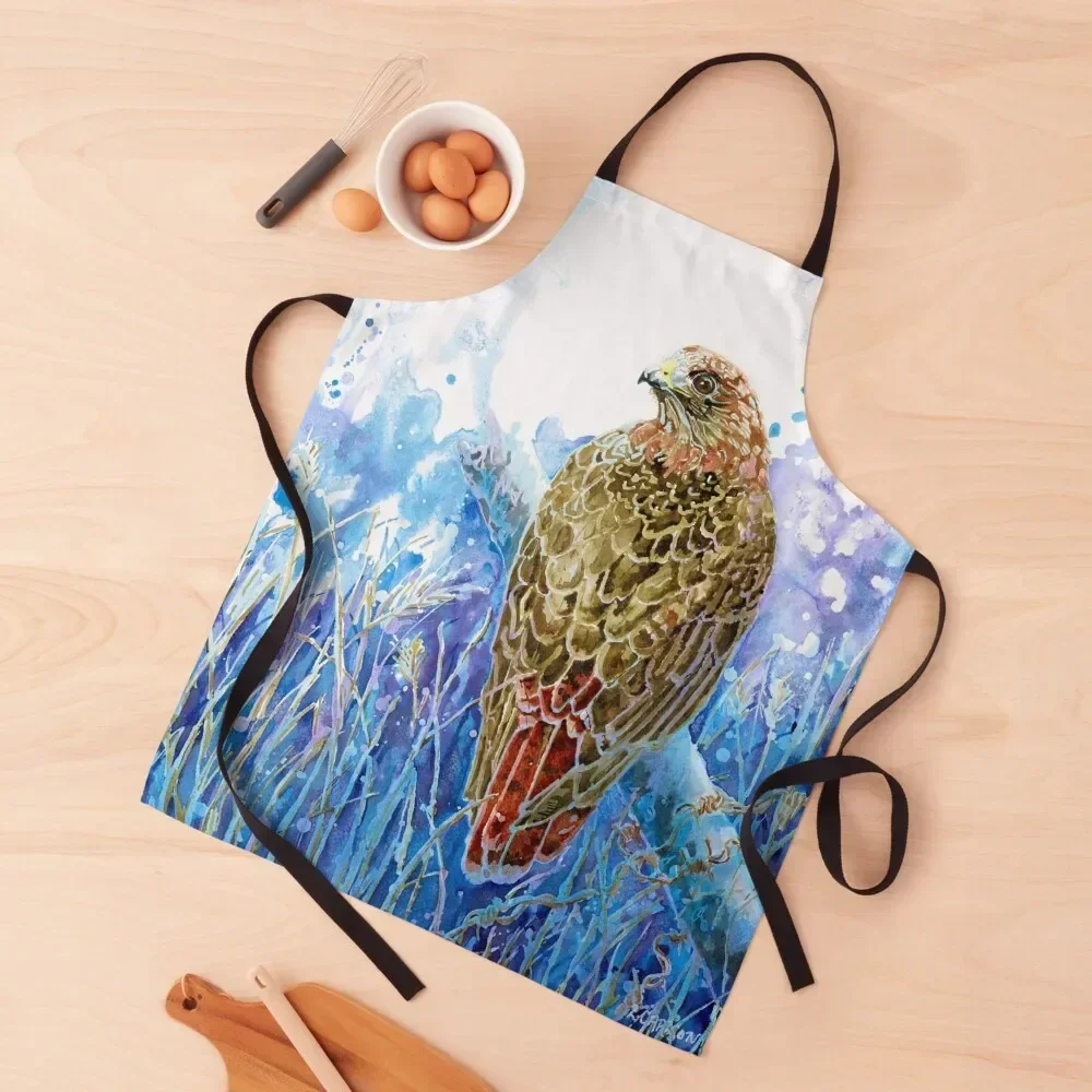 Red-Tail Hawk on a frosty morning Apron Costume Waiter Chef Uniform Woman Kitchen Man waterproof for women Apron